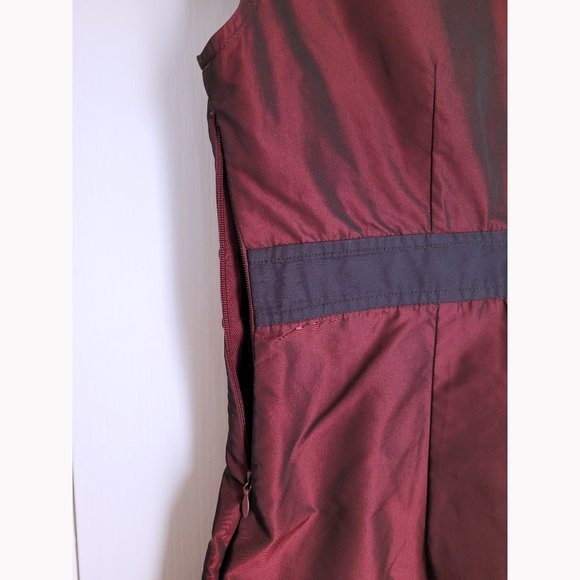 BCBGMaxAzria Iridescent Dark Red Dress (4) - Picture 7 of 7